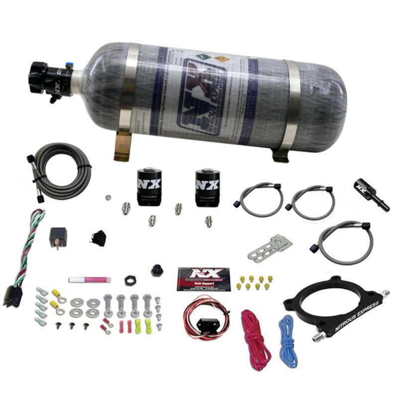 Nitrous Express 11-15 Ford Mustang GT 5.0L High Output Nitrous Plate Kit (50-250HP) w/12lb Bottle, product view 3