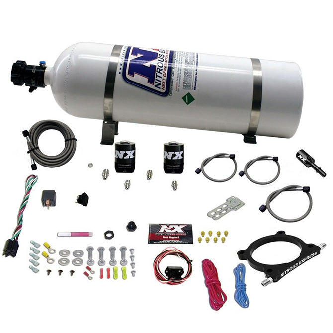 Nitrous Express 11-15 Ford Mustang GT 5.0L High Output Nitrous Plate Kit (50-250HP) w/15lb Bottle, product view 5