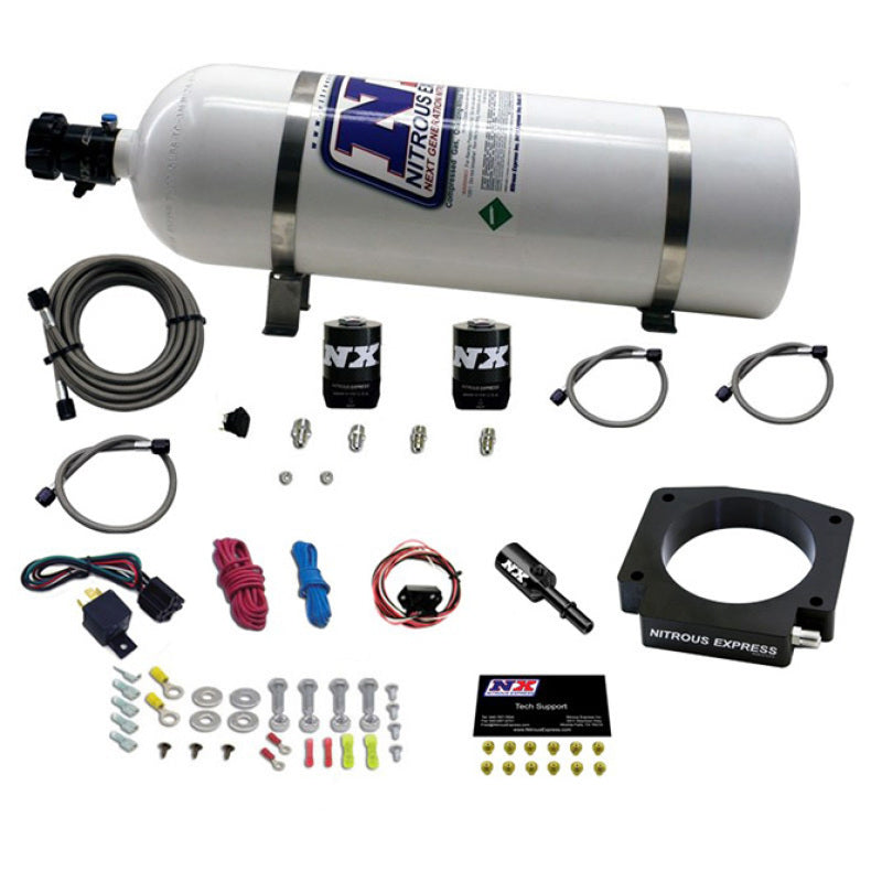 Nitrous Express 15-17 Ford Mustang GT350 5.2L Nitrous Plate Kit w/15lb Bottle, product view 3