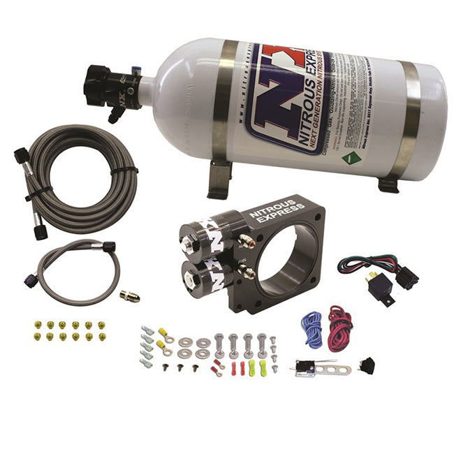 Nitrous Express 86-93 Ford Mustang GT 5.0L (Pushrod) Nitrous Plate Kit w/10lb Bottle, product view 2