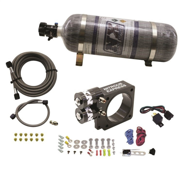 Nitrous Express 86-93 Ford Mustang GT 5.0L (Pushrod) Nitrous Plate Kit w/12lb Bottle, product view 2
