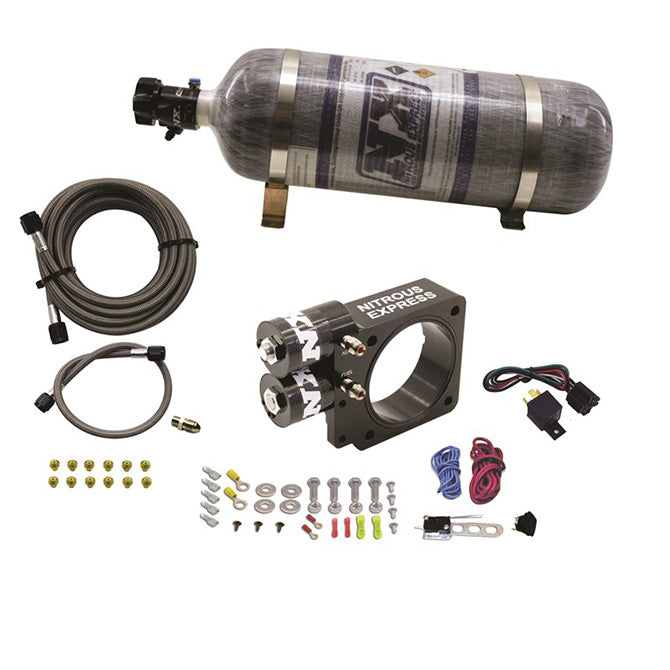 Nitrous Express 86-93 Ford Mustang GT 5.0L (Pushrod) Nitrous Plate Kit w/12lb Bottle, product view 5