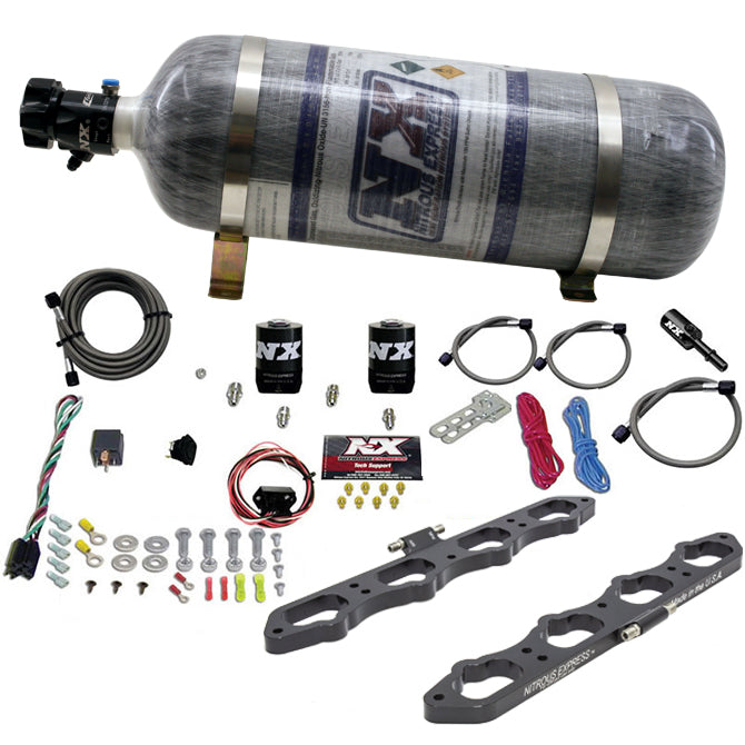 Nitrous Express 2018+ Ford 5.0L Coyote Wet Direct Port Plate System (w/12lb Bottle), product view 3