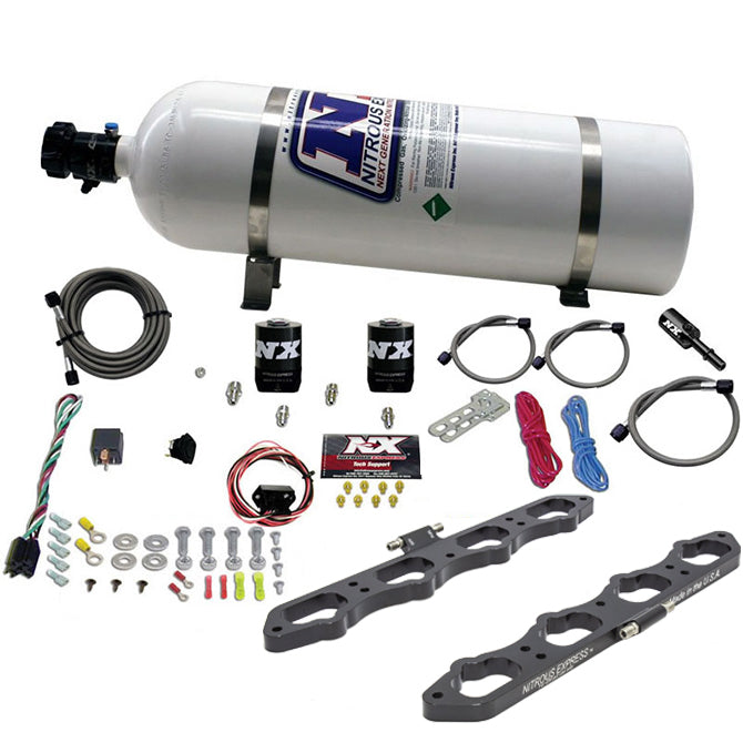Nitrous Express Ford Coyote 5.0L V8 Nitrous Wet Port Plate Kit w/15lb Bottle, product view 4