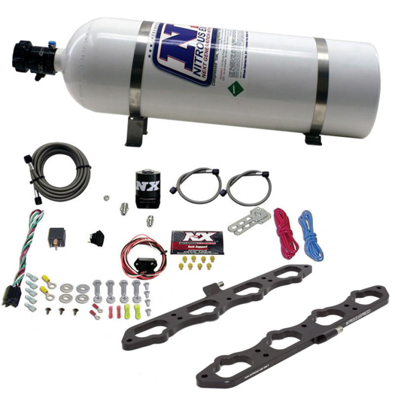 Nitrous Express 2018+ Ford 5.0L Coyote Dry Direct Port Plate System w/15lb Bottle, product view 1