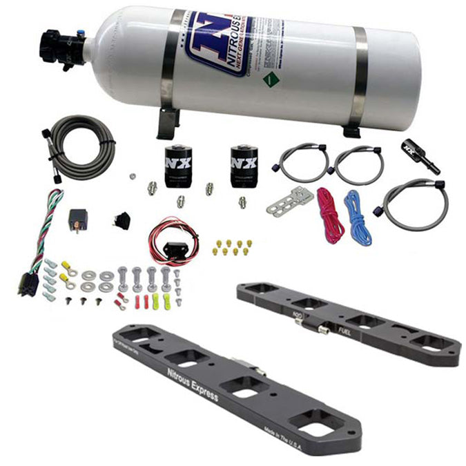 Nitrous Express Dodge Hemi 5.7L/6.1L/6.4L Direct Port Plate System w/15lb Bottle, product view 1
