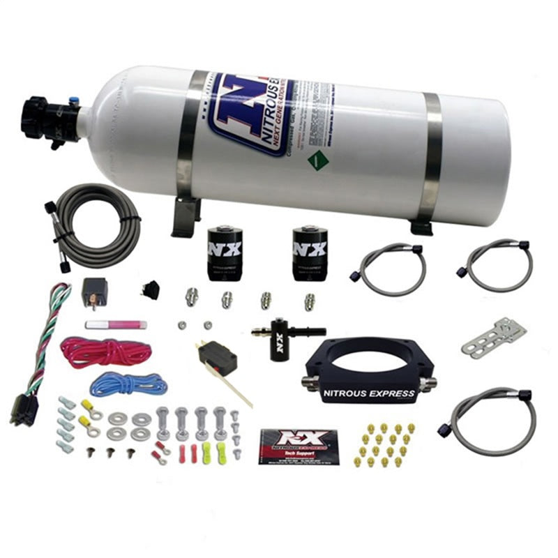 Nitrous Express LT2 C8 Nitrous Plate Kit (50-300HP) w/15lb Bottle, product view 3