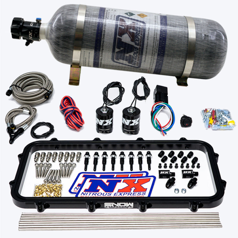 Nitrous Express Holley Hi-Ram Dry Direct Port Plate Nitrous System w/ 12lbs Bottle, product view 1