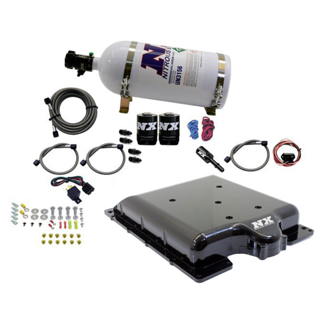 Nitrous Express Dodge Hellcat/Demon Supercharger Lid Nitrous Kit (100-400HP) w/5lb Bottle, product view 1