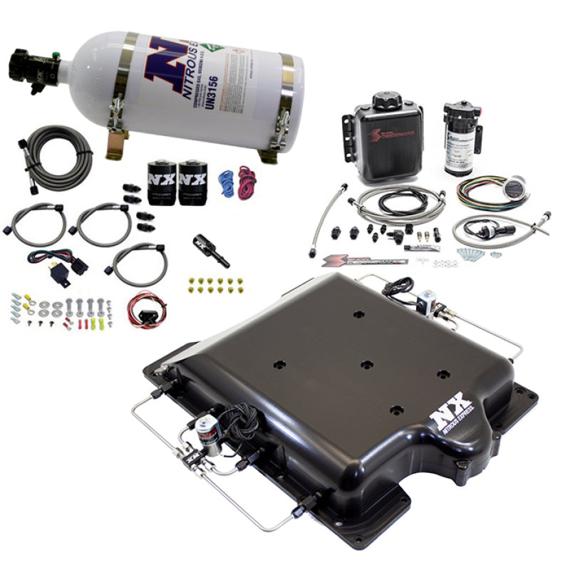 Nitrous Express 10lb Bottle Dodge Hellcat Supercharger Lid Nitrous/Water Injection Kit (100-400HP), product view 1