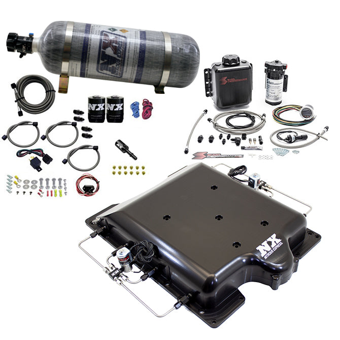 Nitrous Express 12lb Bottle Dodge Hellcat Supercharger Lid Nitrous/Water Injection Kit (100-400HP), product view 1