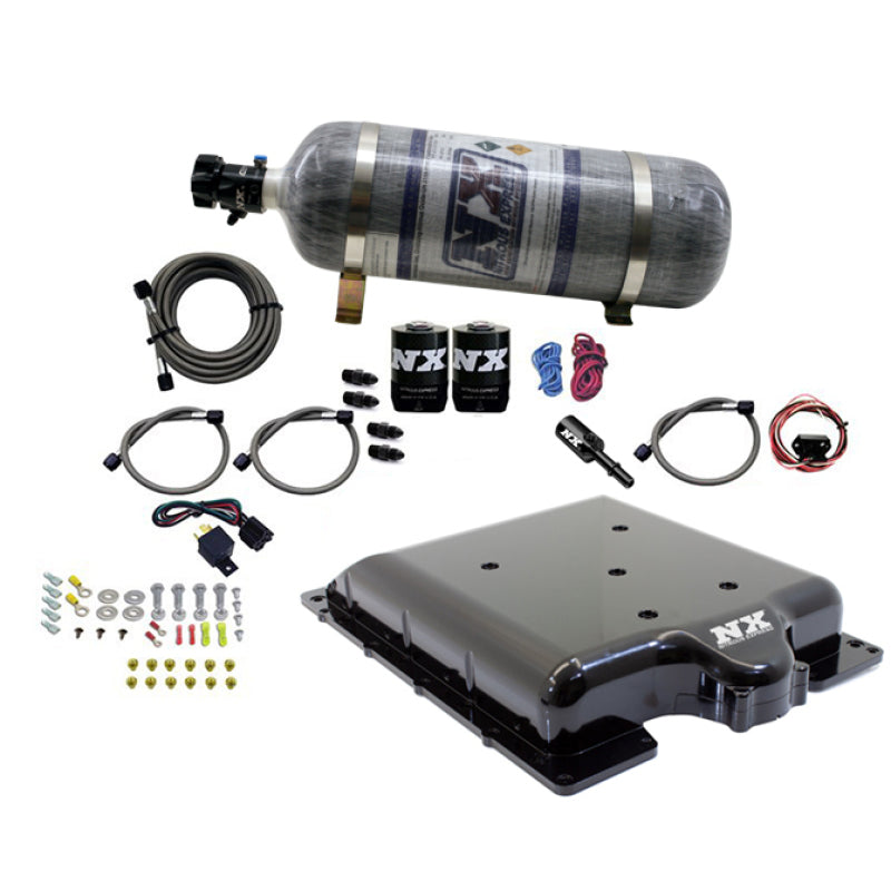 Nitrous Express Dodge Hellcat/Demon Supercharger Lid Nitrous Kit (100-400HP) w/12lb Bottle, product view 1