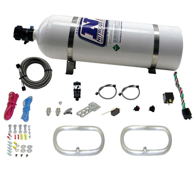 Nitrous Express Dual Ntercooler Ring System (2 - 6 x 6 Rings) w/15lb Bottle, product view 2