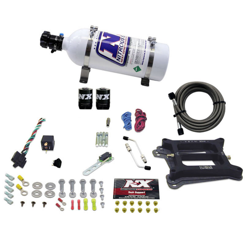 Nitrous Express 4150 4-BBL/Gasoline Nitrous Kit (50-300HP) w/5lb Bottle, product view 1