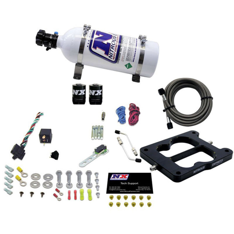 Nitrous Express Q-Jet/Holley Spread Bore Nitrous Kit (50-300HP) w/5lb Bottle, product view 1