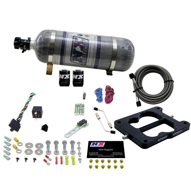 Nitrous Express Q-Jet/Holley Spread Bore Nitrous Kit (50-300HP) w/Composite Bottle, product view 2