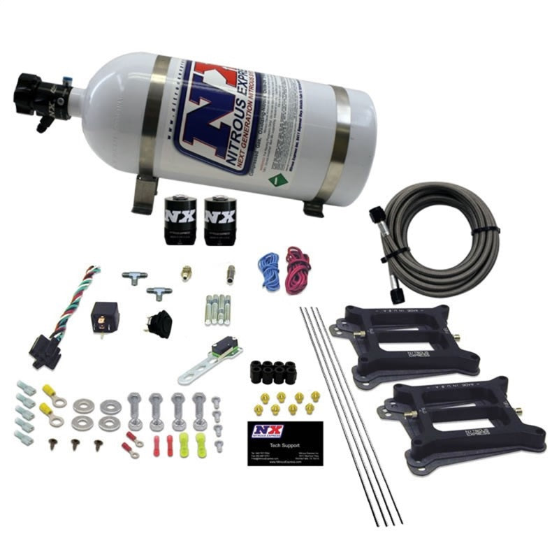 Nitrous Express Dual/4150/Gasoline Nitrous Kit (50-300HP) w/10lb Bottle, product view 2