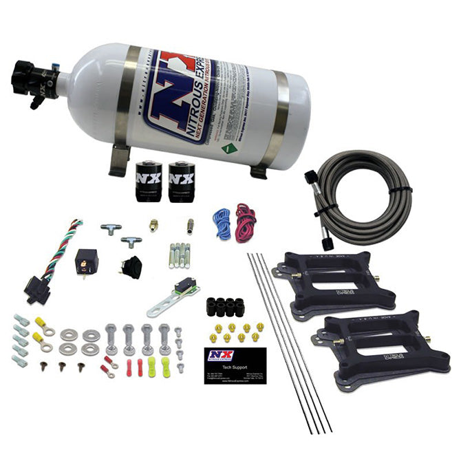 Nitrous Express Dual/4150/Gasoline Nitrous Kit (50-300HP) w/10lb Bottle, product view 4