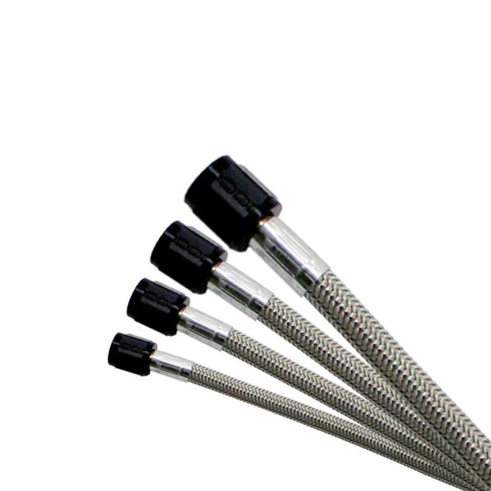 Nitrous Express 3AN 24in SS Braided Hose - Black, product view 1