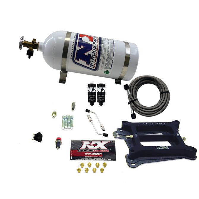 Nitrous Express 4150 Hitman 4-BBL Nitrous Kit (100-200HP) w/10lb Bottle, product view 4