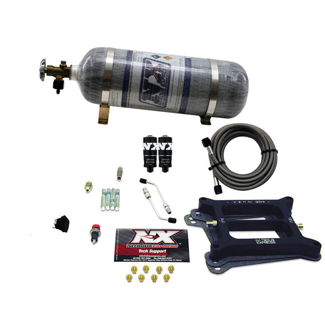 Nitrous Express 4150 Hitman 4-BBL Nitrous Kit (100-200HP) w/Composite Bottle, product view 4