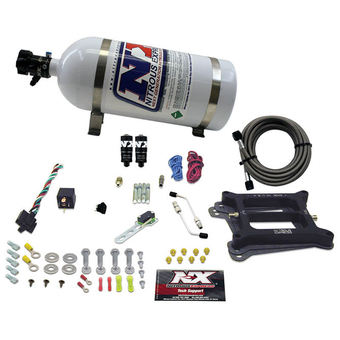 Nitrous Express 4150 Hitman Plus 4-BBL Nitrous Kit (50-200HP) w/10lb Bottle, product view 4