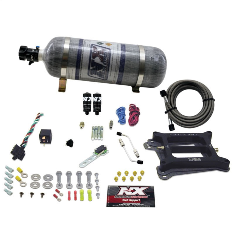 Nitrous Express 4150 Hitman Plus 4-BBL Nitrous Kit (50-200HP) w/Composite Bottle, product view 3