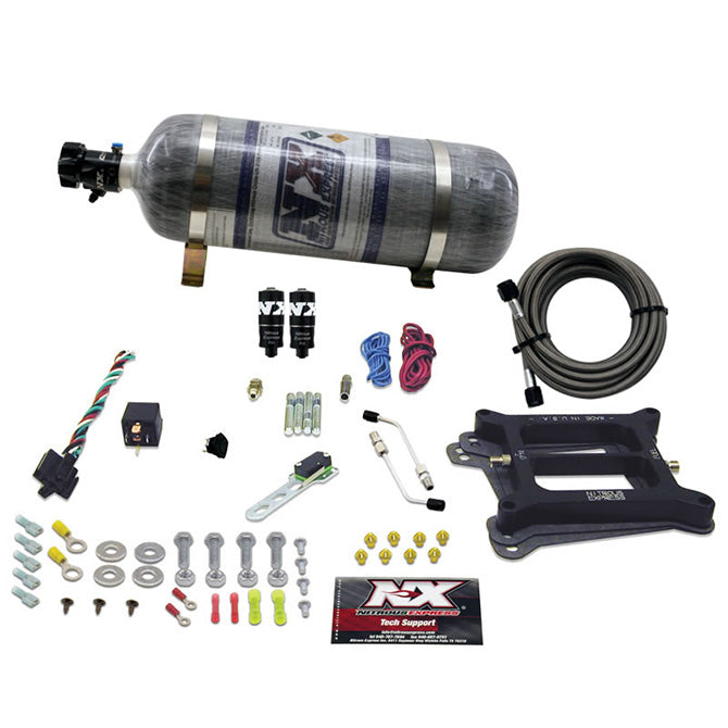 Nitrous Express 4150 Hitman Plus 4-BBL Nitrous Kit (50-200HP) w/Composite Bottle, product view 4