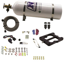 Load image into Gallery viewer, Nitrous Express Q-Jet/Holley Spread Bore Hitman Nitrous Kit (100-150-200HP) w/15lb Bottle, product view 2