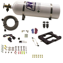 Load image into Gallery viewer, Nitrous Express Q-Jet/Holley Spread Bore Hitman Nitrous Kit (100-150-200HP) w/15lb Bottle, product view 3