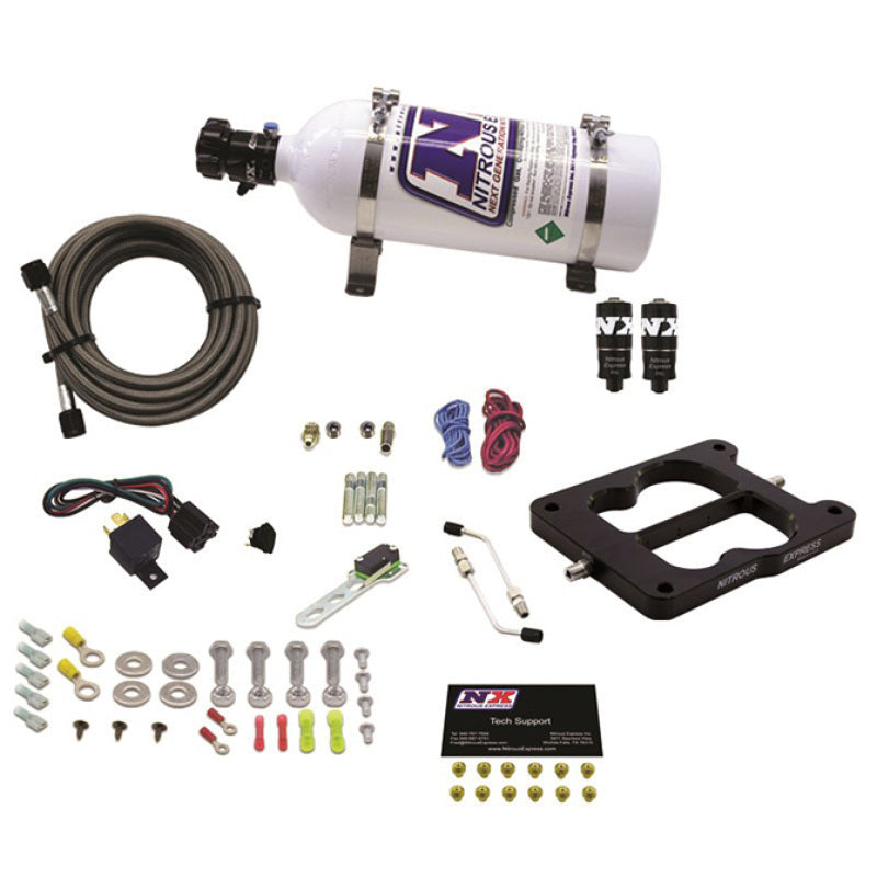 Nitrous Express Q-Jet/Holley Spread Bore Hitman Plus Nitrous Kit (50-200HP) w/5lb Bottle, product view 2