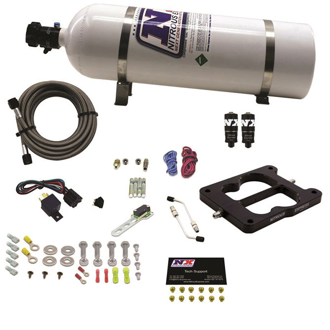 Nitrous Express Q-Jet/Holley Spread Bore Hitman Plus Nitrous Kit (50-200HP) w/15lb Bottle, product view 5