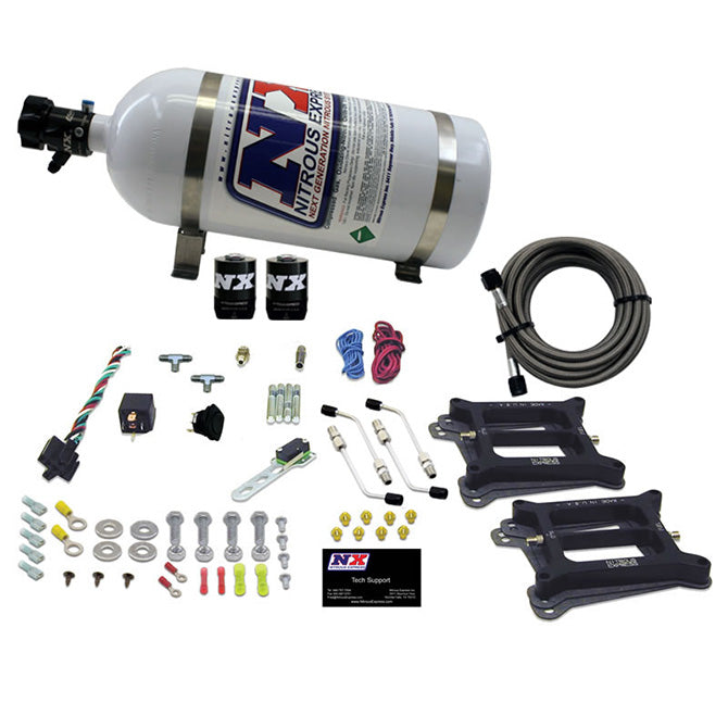 Nitrous Express Dual Holley/Gasoline Nitrous Kit (100-500HP) w/10lb Bottle, product view 5