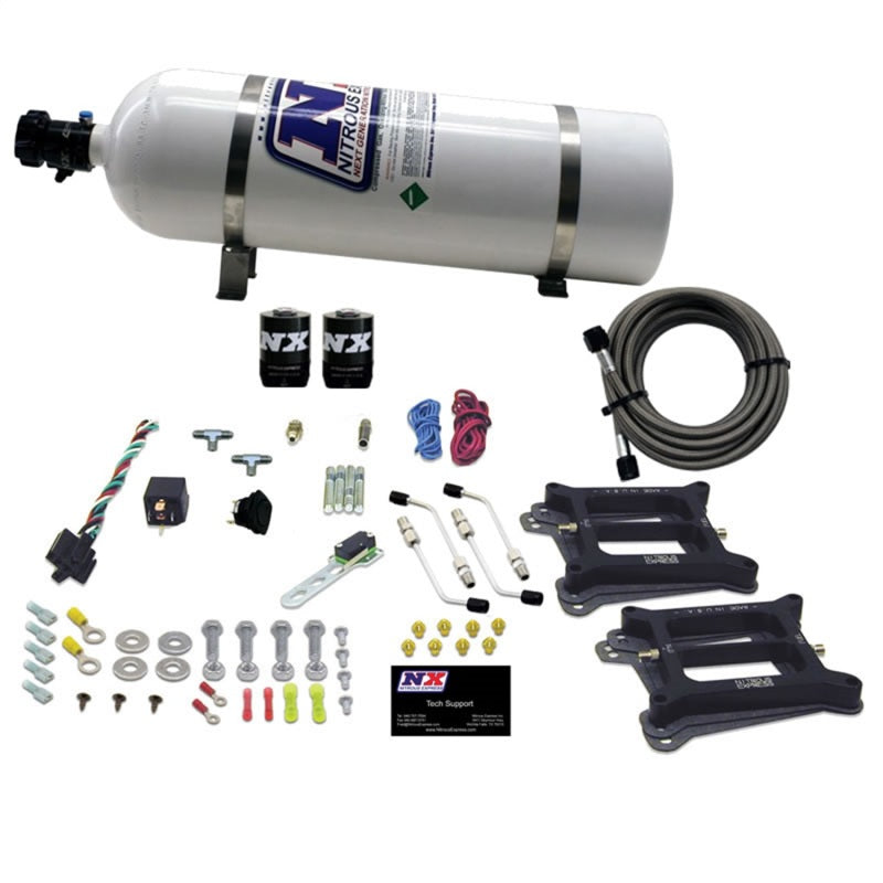Nitrous Express Dual 4150/Alcohol Nitrous Kit (100-500HP) w/15lb Bottle, product view 3