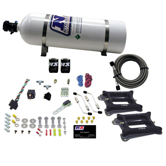Nitrous Express Dual 4150/Alcohol Nitrous Kit (100-500HP) w/15lb Bottle, product view 5