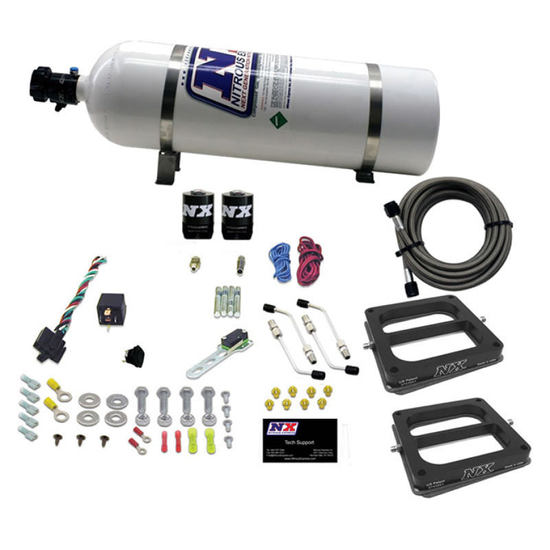 Nitrous Express Dual Dom/Gas Nitrous Kit (100-500HP) w/15lb Bottle, product view 1