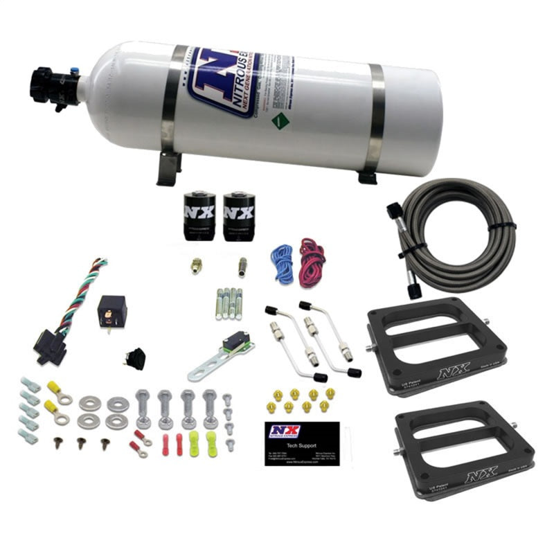 Nitrous Express Dual Dom/Gas Nitrous Kit (100-500HP) w/15lb Bottle, product view 2