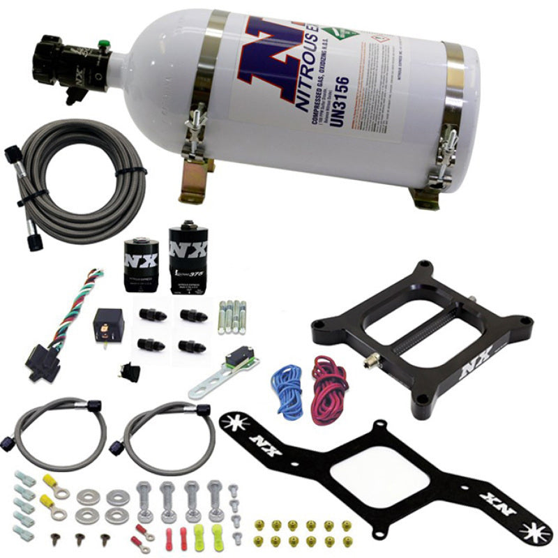Nitrous Express 4150 RNC Conventional Nitrous Plate Kit w/.375in Solenoid w/10lb Bottle, product view 1