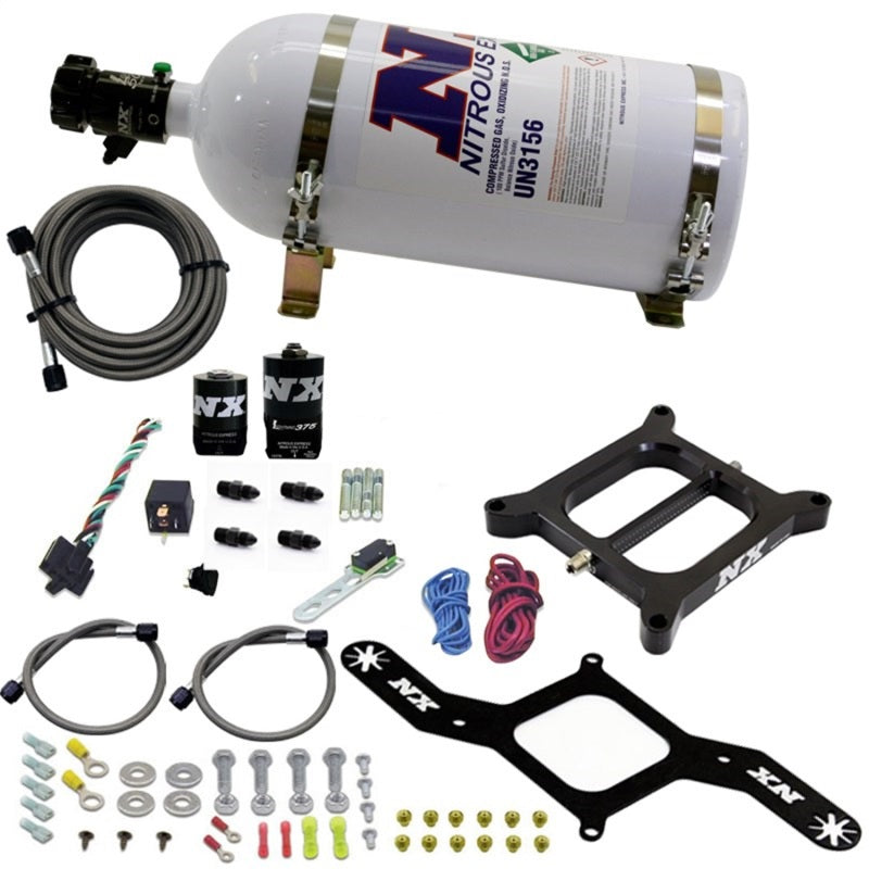 Nitrous Express 4150 RNC Conventional Nitrous Plate Kit w/.375in Solenoid w/10lb Bottle, product view 3