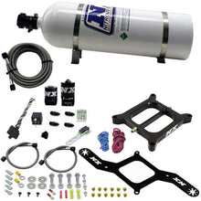 Load image into Gallery viewer, Nitrous Express 4150 RNC Conventional Nitrous Plate Kit w/.375in Solenoid w/15lb Bottle, product view 2