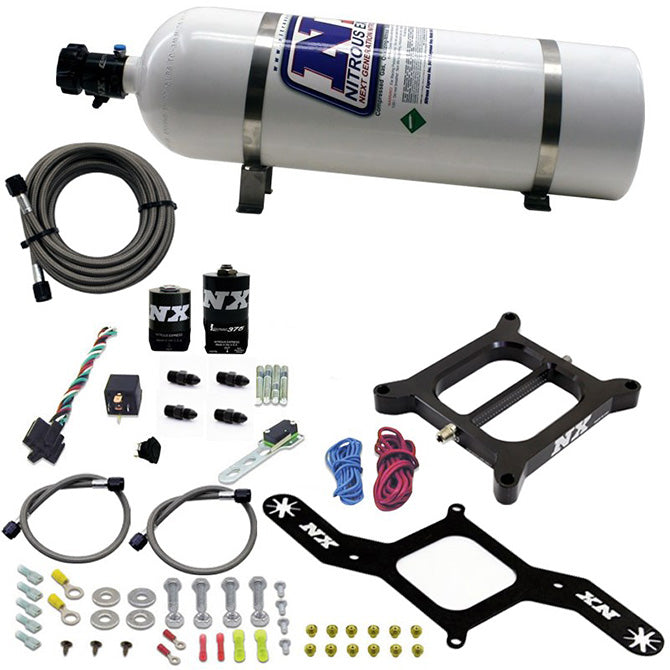 Nitrous Express 4150 RNC Conventional Nitrous Plate Kit w/.375in Solenoid w/15lb Bottle, product view 5