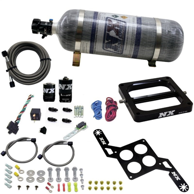 Nitrous Express 4500 RNC Conventional Nitrous Plate Kit w/.375in Solenoid w/12lb Bottle, product view 1