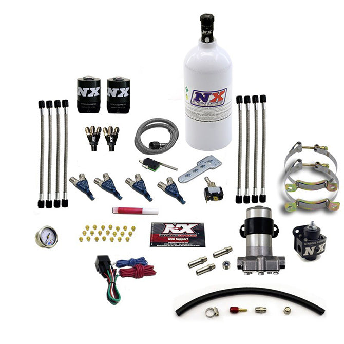 Nitrous Express 4 Cyl Piranha Nitrous Kit (Pro-Mod) w/2.5lb Bottle, product view 5