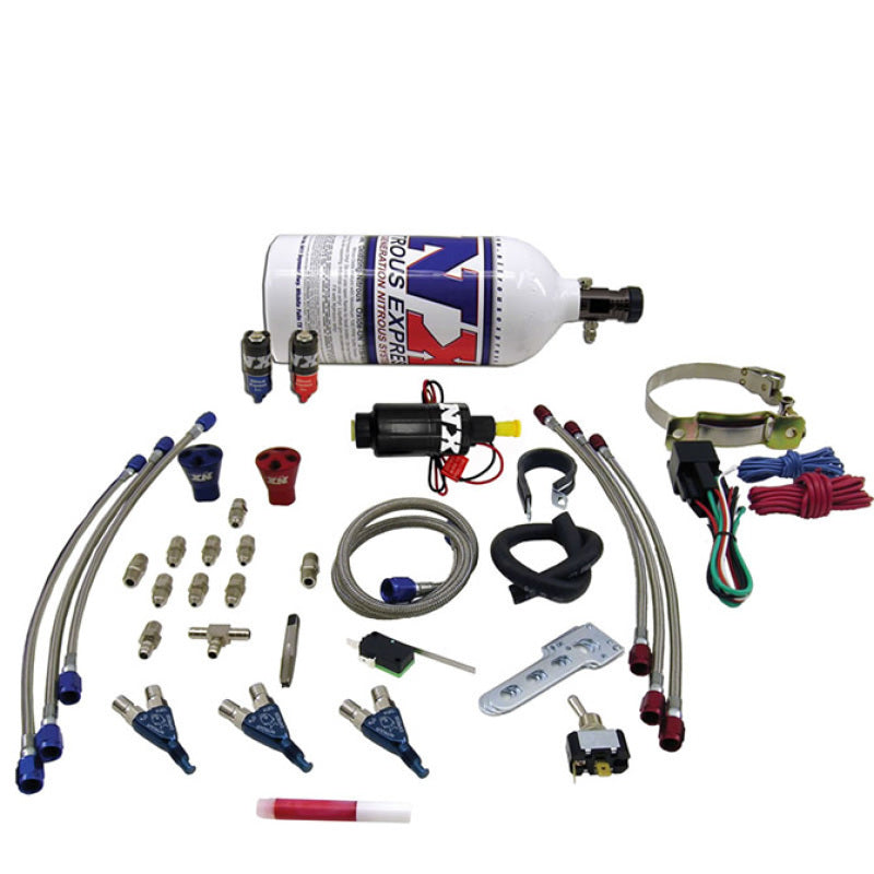 Nitrous Express Three Cyl Piranha Nitrous Kit w/2.5lb Bottle, product view 3