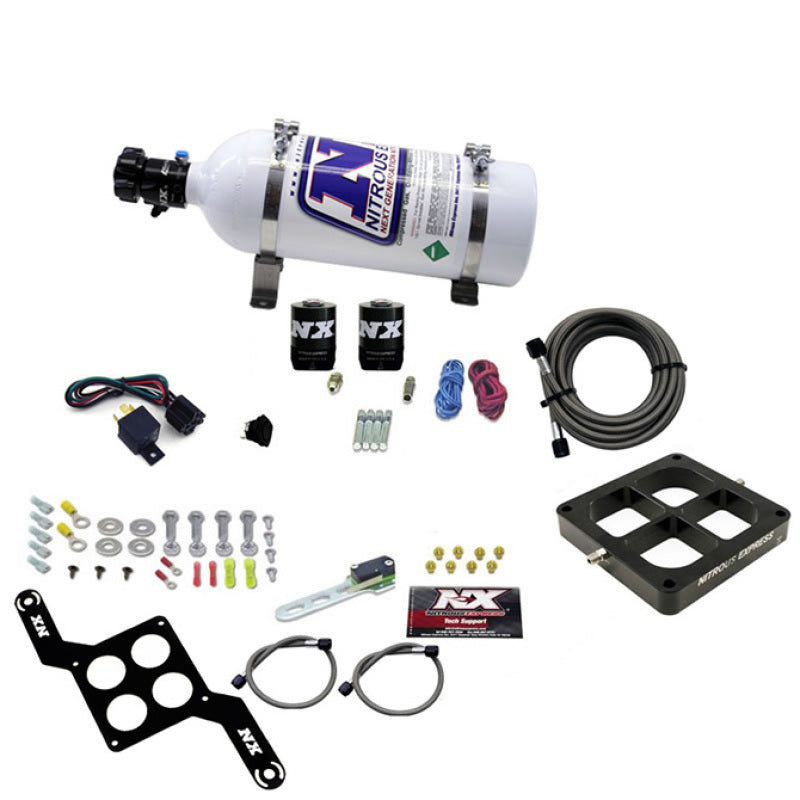 Nitrous Express Dominator Single Entry Billet Crossbar Stage 6 Nitrous Kit (50-300HP) w/5lb Bottle, product view 2