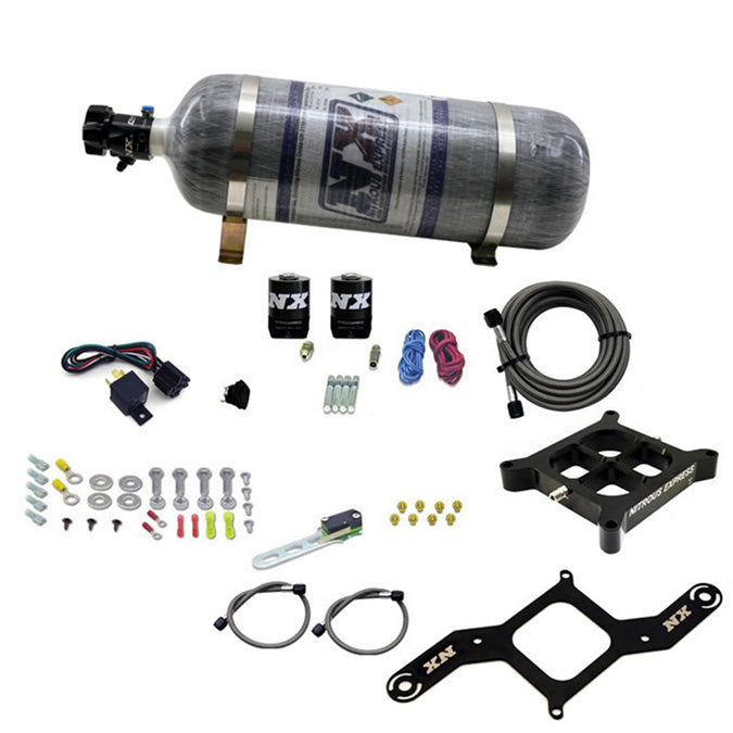 Nitrous Express 4150 Single Entry Crossbar Plate Pro-Power Nitrous Kit (100-500HP) w/Comp Bottle, product view 5