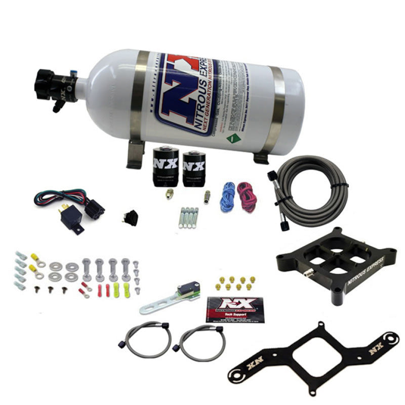 Nitrous Express 4150 Single Entry Crossbar Plate RNC Nitrous Kit (250-750HP) w/10lb Bottle, product view 2
