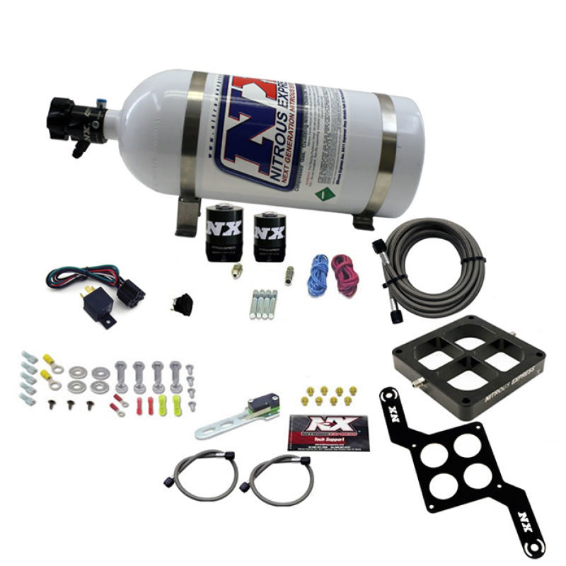 Nitrous Express Dominator Single Entry Billet Crossbar RNC Nitrous Kit (250-750HP) w/10lb Bottle, product view 2