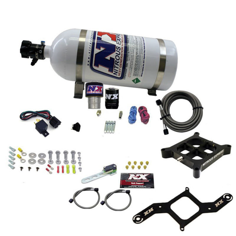 Nitrous Express Single Entry Crossbar RNC .178 4500 Flange Nitrous Kit (250-650HP) w/10lb Bottle, product view 3