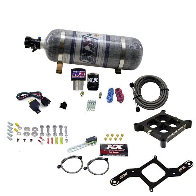 Nitrous Express Single Entry Crossbar RNC .178 4150 Flange Nitrous Kit (250-650HP) w/Compsite Bottle, product view 5